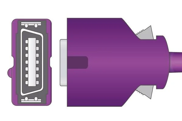 Cavo Doc-10 compatibile, 2.4m dell'adattatore di Datascope SpO2