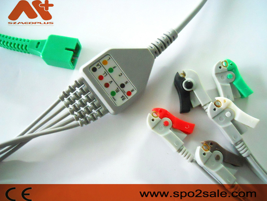 Mp 1000, mp 600, cavo connessione diretta di MEK 5 della clip compatibile ECG del cavo del mp 500
