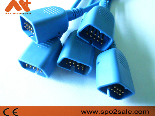 Gli accessori del monitor paziente DB9 cablano 14 il cavo di Pin Nihon Kohden Spo 2