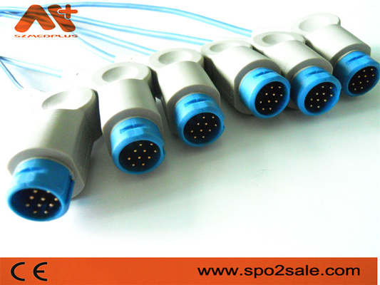 8 Pin del cavo 12 di Pin Patient Monitor Accessories Philips Spo2