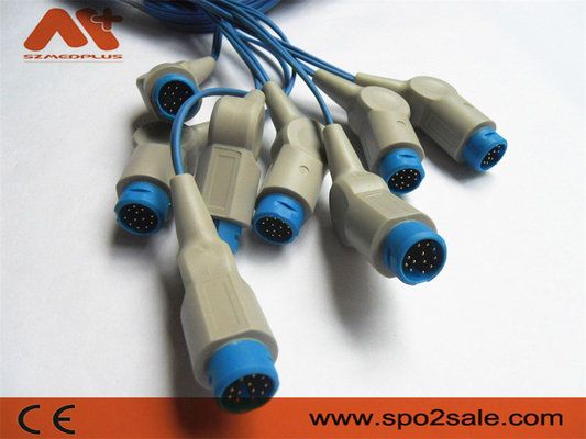 8 Pin del cavo 12 di Pin Patient Monitor Accessories Philips Spo2