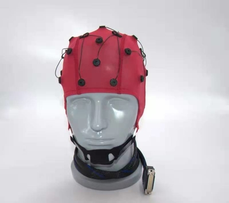 Cappuccio integrato rosso di elettroencefalogramma di 20 cavi del cavo di elettroencefalogramma di Neurofeedback per la macchina di elettroencefalogramma