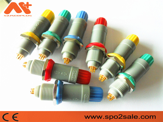 1P Pull Push 6Pin Plastic Plug Grigio Conchiglia Grigio Manica per 5.00mm Cable Dispositivi medici connettori
