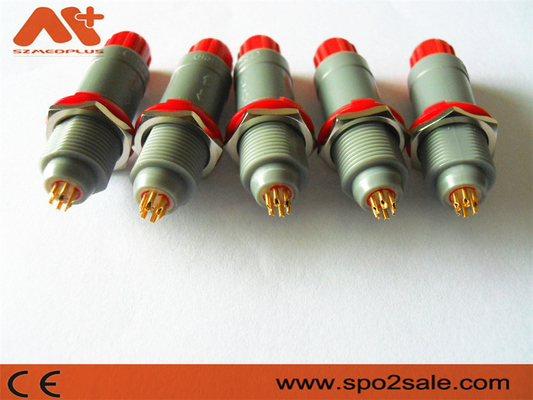 1P Pull Push 6 Pin connettore in plastica, Grigio, Rosso, doppia chiave 60 per applicazione medica