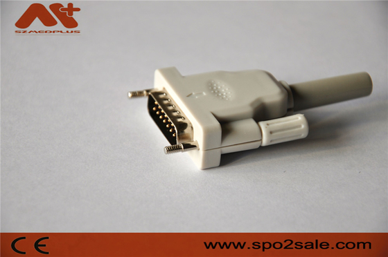 Cavo compatibile di elettrocardiogramma del cavo del connettore Bionet/Edan/Schiller 15pin 10 di elettrocardiogramma con colore grigio