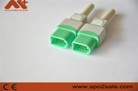 Connettore 12Pin di ECG per l'accessorio medico del monitor paziente di Datascope con colore verde