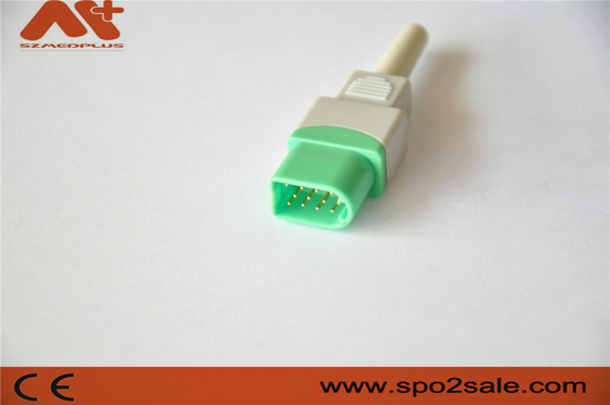 Connettore 12Pin di ECG per l'accessorio medico del monitor paziente di Datascope con colore verde