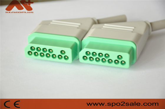 Collegatore ECG per Nihon Kohden Patient Monitor, verde, adattatore in nylon, 12 pin
