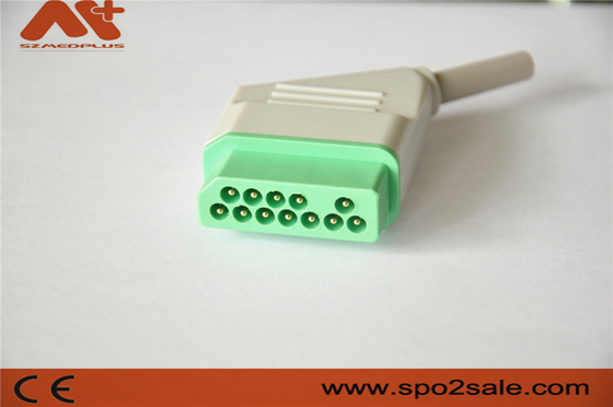 Collegatore ECG per Nihon Kohden Patient Monitor, verde, adattatore in nylon, 12 pin