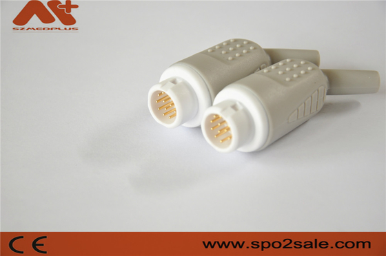 12 pin ECG Connector per Mindray/Newtech/HP Patient Monitor, adattatore in nylon, pin in ottone dorato