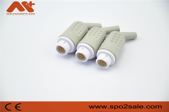 12 pin ECG Connector per Mindray/Newtech/HP Patient Monitor, adattatore in nylon, pin in ottone dorato