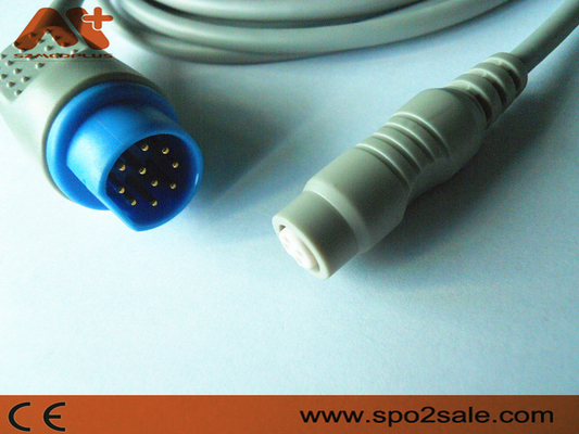 Cavo compatibile dell'adattatore di Siemens IBP per l'Utah, BD, Edwards, Abbort, B.braun, l'argon, trasduttore logico di Medex IBP