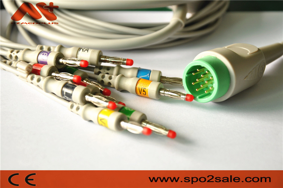 Cavo connessione diretta compatibile di elettrocardiogramma di MEDTRONI per Lifepak 11, Lifepak 12, Lifepak 15, Lifepak 20