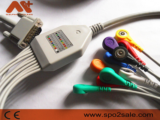 Rottura del cavo AHA della macchina di Philips Ecg Lead Cable 9293-033-50 Ecg