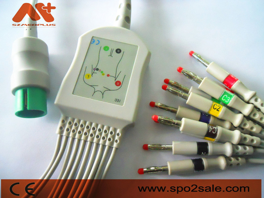 Cavo connessione diretta compatibile di elettrocardiogramma di Spacelabs per Spacelabs 90367, 90369, 90496, 91496, Ultraview