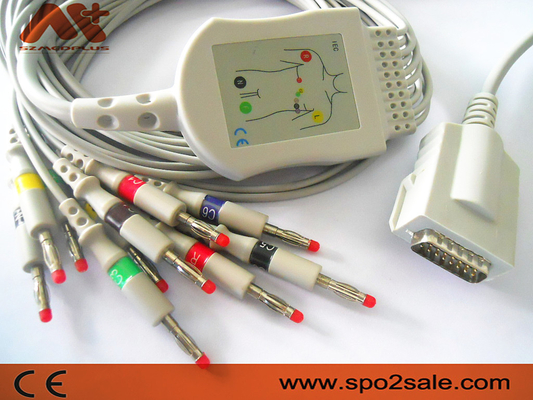 L'elettrocardiogramma connessione diretta di Burdick cabla la banana 4,0 di 012-0844-01 AHA 7704