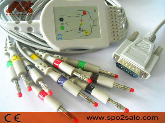 Cavo 15 Pin Nihon Kohden Ecg Cable di elettrocardiogramma di BA-902D connessione diretta