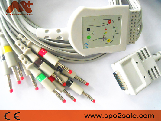 1.2M ECG cablano un filo di piombo di 10 cavi 012-0700-00 Ecg per E350 E350I E550 E560 EK10