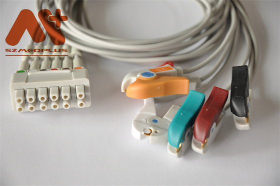 GE Marquette 	Leadwire 421932-001 di telemetria di Holter Cable ECG una clip di 6 cavi