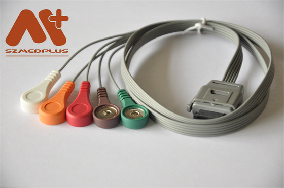 Il cavo biomedico 5 della BI ECG di Holter Cable degli strumenti conduce C07-12-12 improvviso