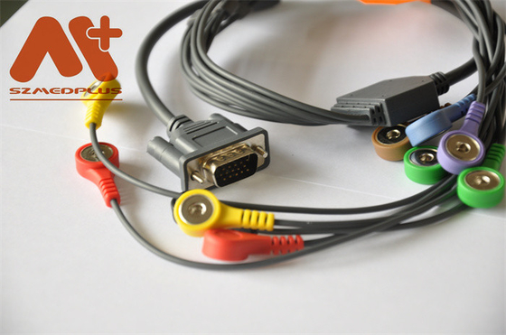 Il cavo 10 del DMS 300-3A AHA ECG di Holter Recorder del CE conduce la spina improvvisa