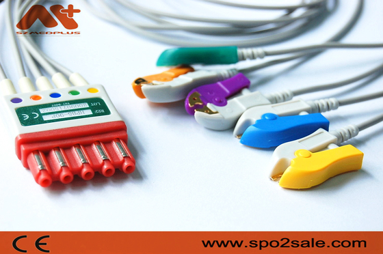 Clip V2-V6 M1976A CFS del cavo di Philips Cardiac Monitor Cables 5