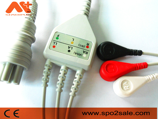 Omron > Colin BP-88S, BP-S510, M9500, cavo connessione diretta del cavo ECG di Mate Advantage Compatible 3 della stampa