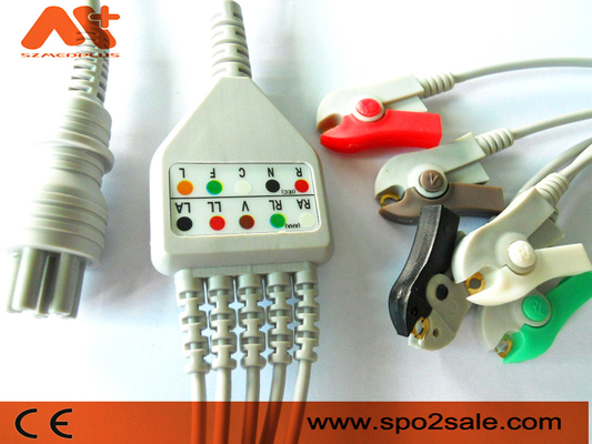 Monitor paziente della clip 6pin del cavo del cavo 5 di Omron Colin Cable Direct Connect ECG