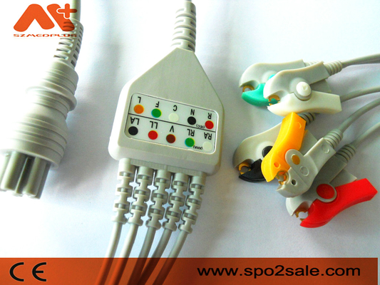 Monitor paziente della clip 6pin del cavo del cavo 5 di Omron Colin Cable Direct Connect ECG