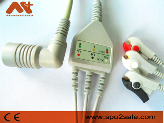 Omron > Colin BP-88, cavo connessione diretta 3 della clip compatibile ECG del cavo BP-306