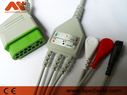 3 cavo Nihon Kohden del cavo ECG connessione diretta