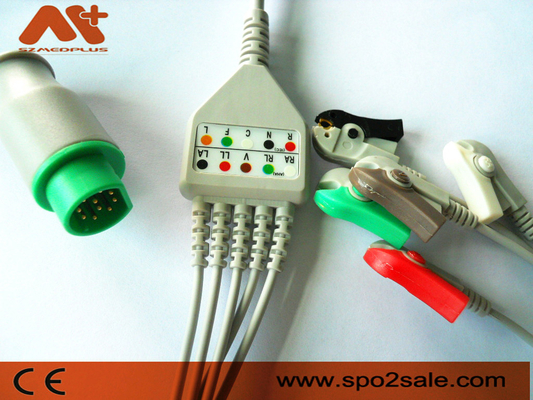 Collarino per cavi del cavo ECG di Sirecust Sery Siemens 10 Pin Cable Direct Connect 5