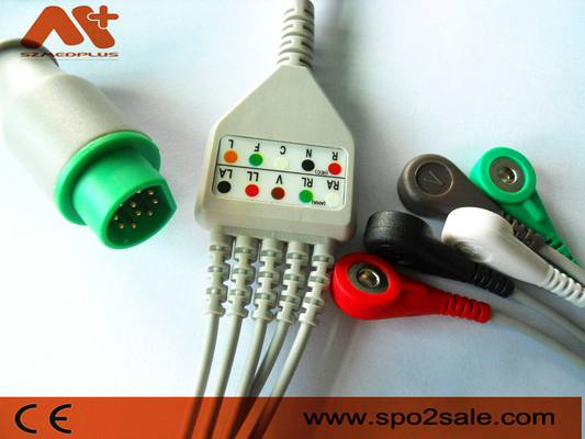 Cavo connessione diretta della rottura ECG del cavo di Siemens 10 Pin Compatible 5