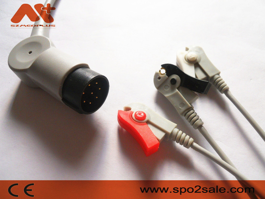Nihon Kohden OEC-6102A, OEC-6105A, OEC-6120A, OEC-6120J, OEC-6120K 3Lead compatibile taglia il cavo connessione diretta di ECG