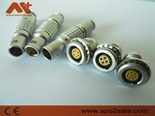 Collegatori per cavi medici in ottone placcati in oro Collegatori per cavi medici in metallo 1B 2pin 4pin 5pin 6pin