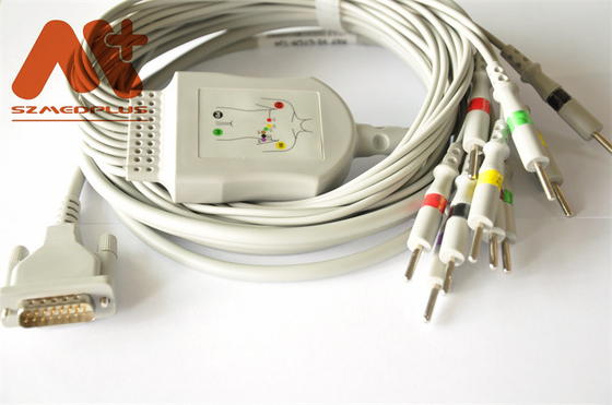 cavo di elettrocardiogramma di IEC AHA di sicurezza TPU per l'elettrocardiografo del Se 601 di EDAN