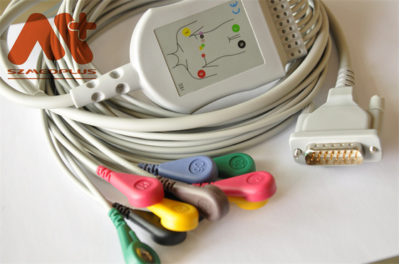 cavo medico del cavo dell'elettrodo di TPU per l'elettrocardiografo di Mindray R12